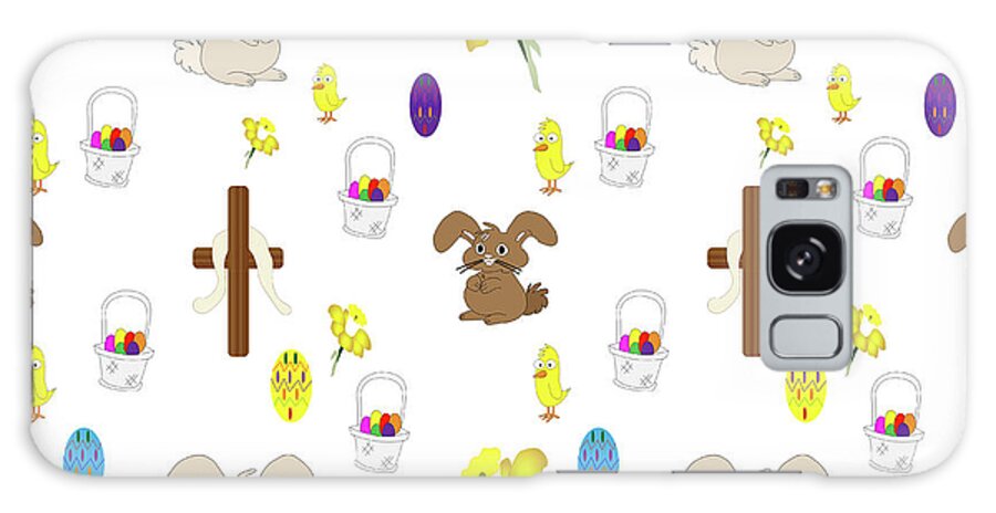 Illustration Galaxy Case featuring the photograph Easter seamless pattern by Karen Foley