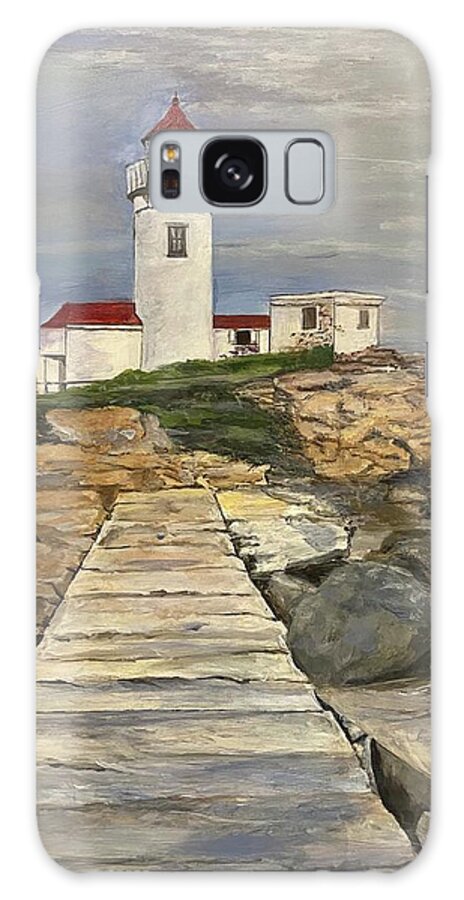 Painting Galaxy Case featuring the painting Eastern Point Lighthouse by Paula Pagliughi