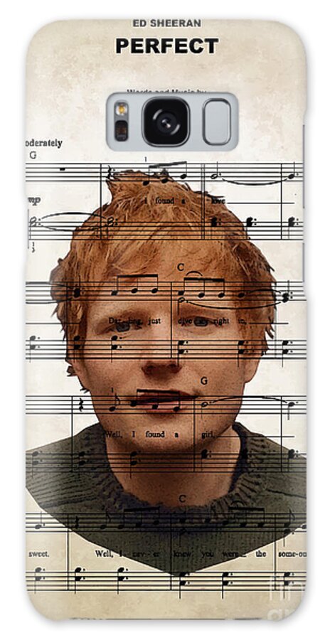 Musician Galaxy Case featuring the digital art Ed Sheeran - Perfect by Bo Kev