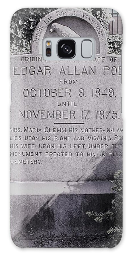Joseph Galaxy Case featuring the photograph Edgar Allan Poe Grave Site by Joseph Skompski