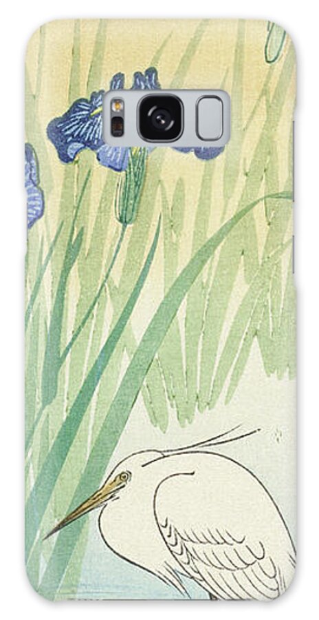 Bird Galaxy Case featuring the painting Egret by Ohara Koson