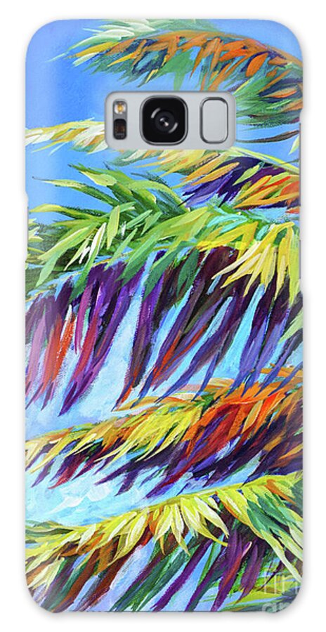 Palm Galaxy Case featuring the painting Elegant and Bold by John Clark