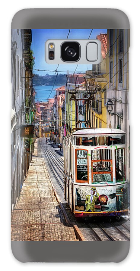 Lisbon Tram Galaxy Case featuring the photograph Elevador da Bica Lisbon by Carol Japp