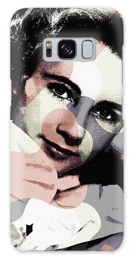 Elizabeth Galaxy Case featuring the mixed media Elizabeth Taylor modernized portrait by Movie World Posters