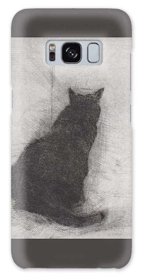 Cat Galaxy Case featuring the drawing Ellen Peabody Endicott - etching by David Ladmore