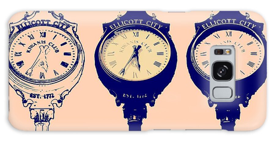 Ellicott City Galaxy Case featuring the photograph Ellicott City Clock Historic District, MD by Marianna Mills