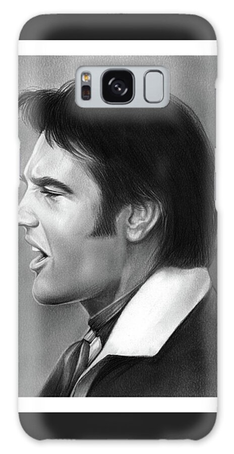 Elvis Presley Galaxy Case featuring the drawing Elvis 05SEP20 by Greg Joens