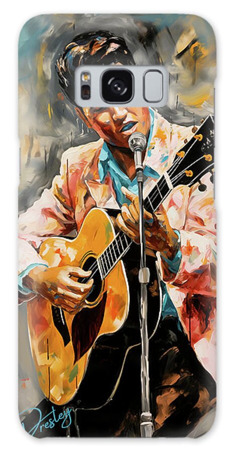 Elvis Presley Galaxy Case featuring the digital art Elvis Presley 0001 Painting by Rob Smith's