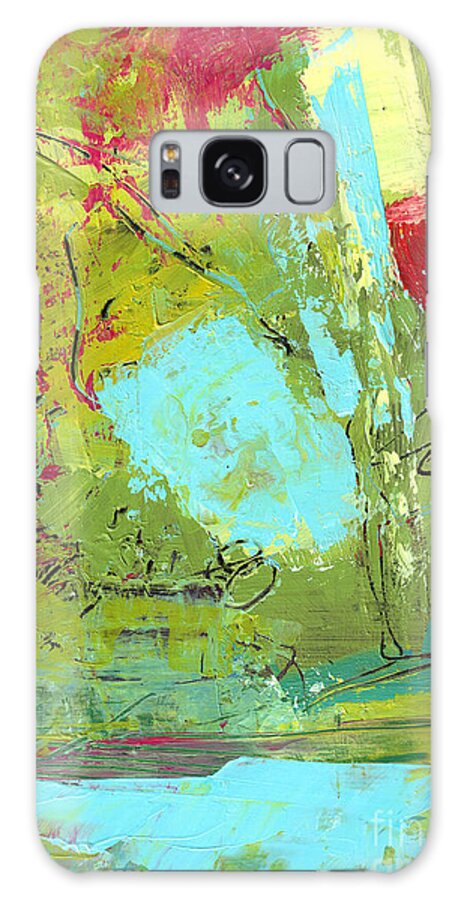 Abstract Nature Galaxy Case featuring the painting Embracing Nature - Modern Abstract Painting by Patricia Awapara