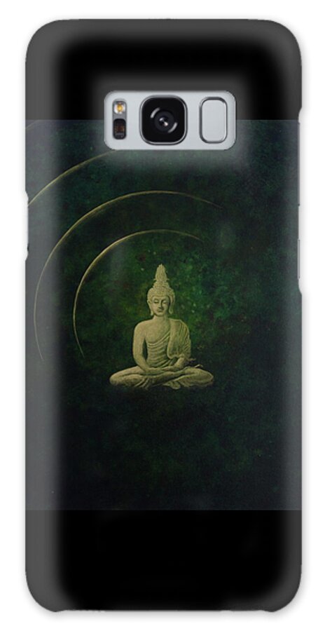 Buddha Galaxy Case featuring the painting Emerald Buddha by Erik Grind