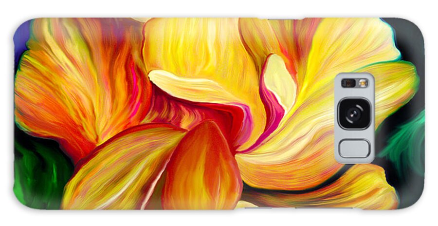 Hibiscus Painting Galaxy Case featuring the painting Emergence II by Patricia Griffin Brett