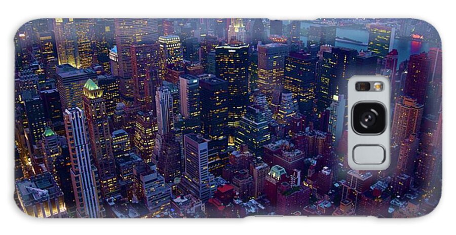 City Galaxy Case featuring the photograph Sunset@Manhattan Midtown Skyscrapers II by Bnte Creations
