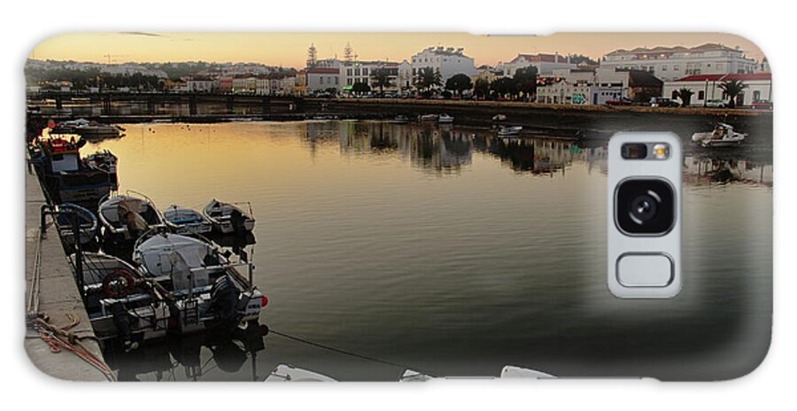 Tavira Galaxy Case featuring the photograph End of the Day in Tavira by Angelo DeVal