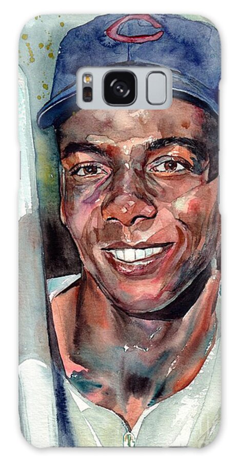 Ernie Banks Galaxy Case featuring the painting Ernie Banks by Suzann Sines