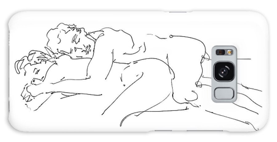 Erotic Renderings Galaxy Case featuring the drawing Erotic Art Drawings 2 by Gordon Punt