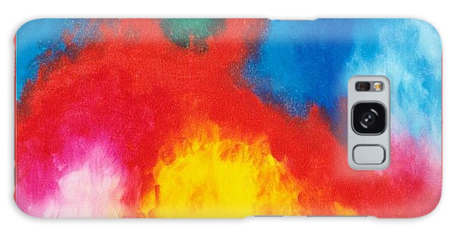 Fire Galaxy Case featuring the painting Eruption by Micah Guenther