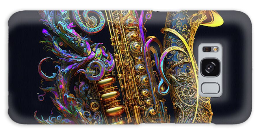 Ethereal Galaxy Case featuring the digital art Ethereal Saxophone 2 by DC Langer