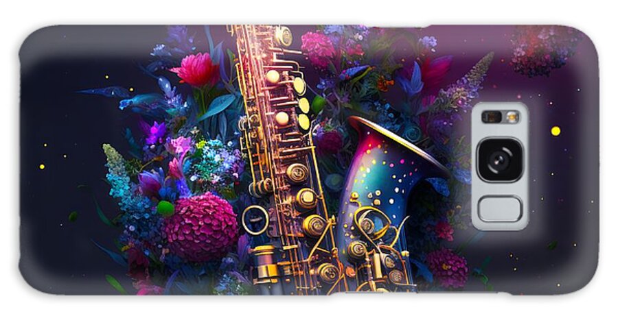Ethereal Galaxy Case featuring the digital art Ethereal Saxophone 4 by DC Langer