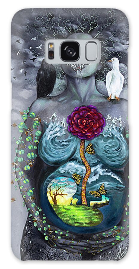 Mother Earth Galaxy Case featuring the painting Eucalyptus by Valerie Milo