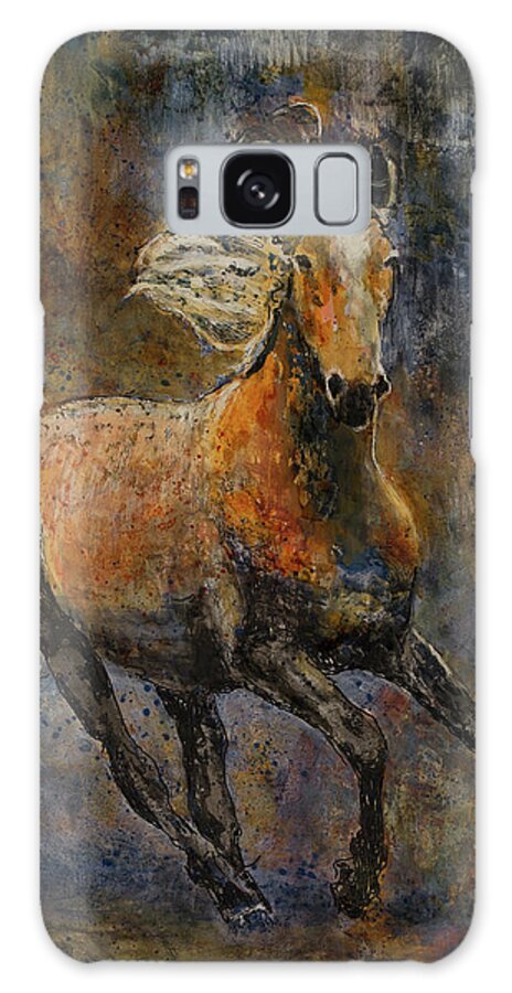 Horse Galaxy Case featuring the mixed media Evening Run by Jeff Gettis