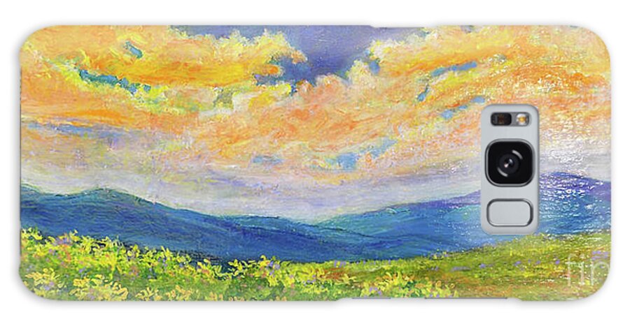 Landscape Galaxy Case featuring the painting Evening View Of The Blue Ridge by Lee Nixon