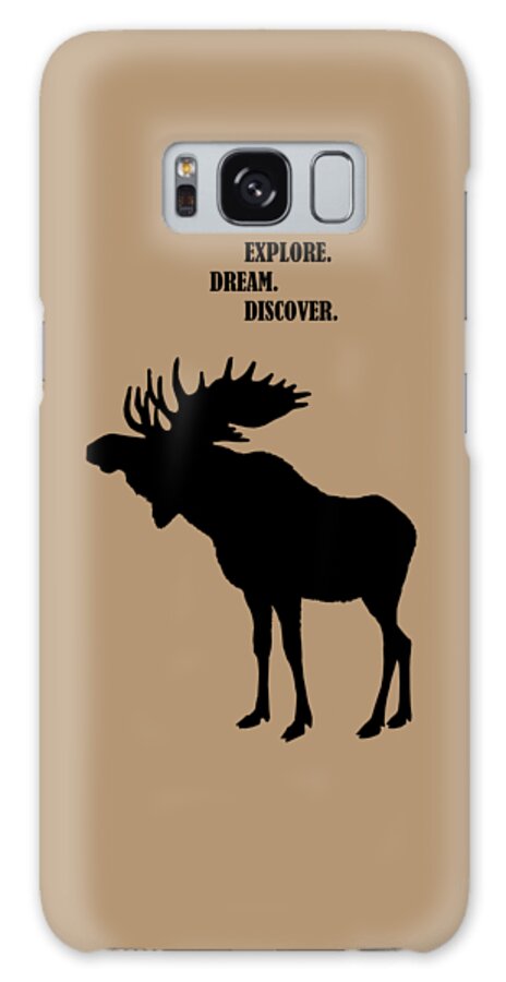 Moose Galaxy Case featuring the digital art Explore Dream Discover by Madame Memento