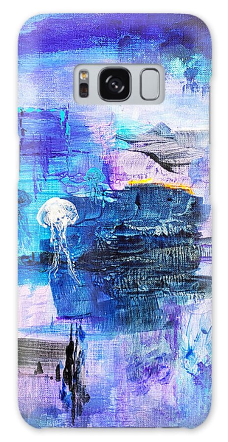 Abstract Galaxy Case featuring the painting Extraordinary by Christine Bolden