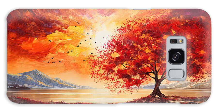 Pastoral Scenes Galaxy Case featuring the painting Fall Impressions by Lourry Legarde
