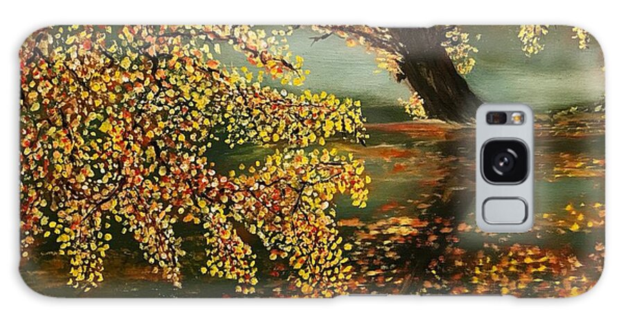 Landscape Galaxy Case featuring the painting Fall Leaves by Shawn Smith