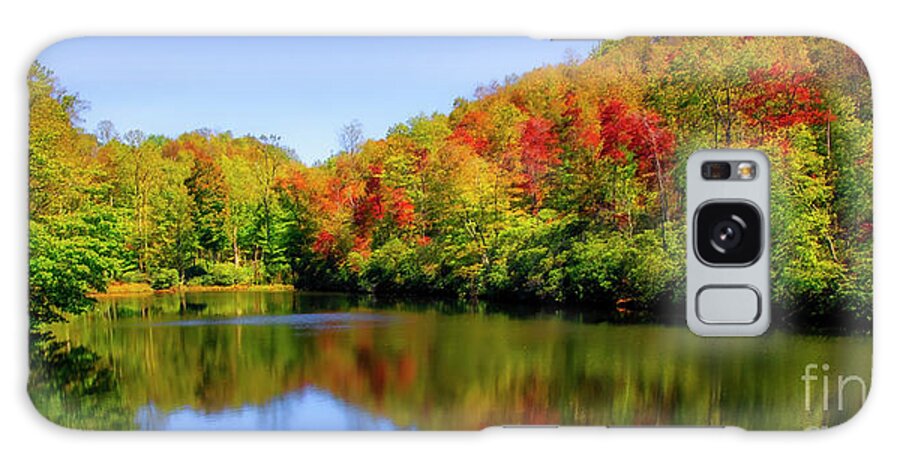 Lake Galaxy Case featuring the photograph Falling in Love with Autumn Panorama by Shelia Hunt