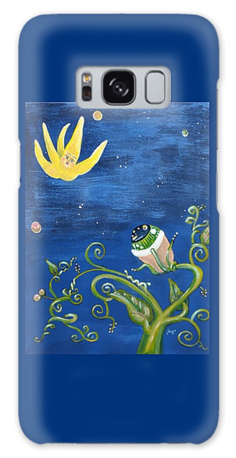 Surreal Galaxy Case featuring the painting Falling Star and Venus Eyesnap by Vicki Noble