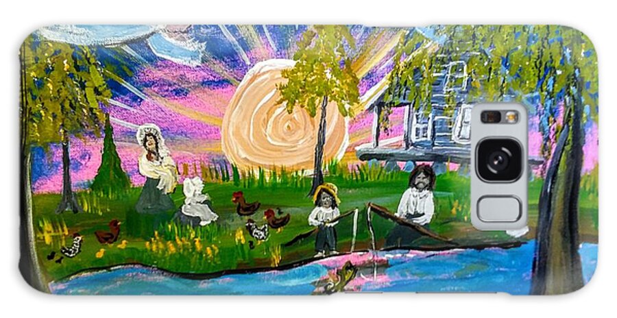 Family's Angels Galaxy Case featuring the painting Family's Angels by Seaux-N-Seau Soileau