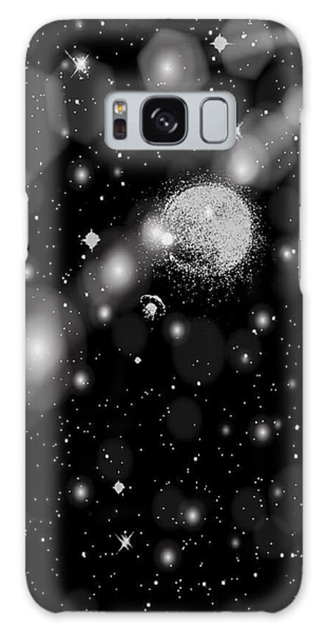 Art Galaxy Case featuring the digital art FANTASY Black and White by Auranatura Art