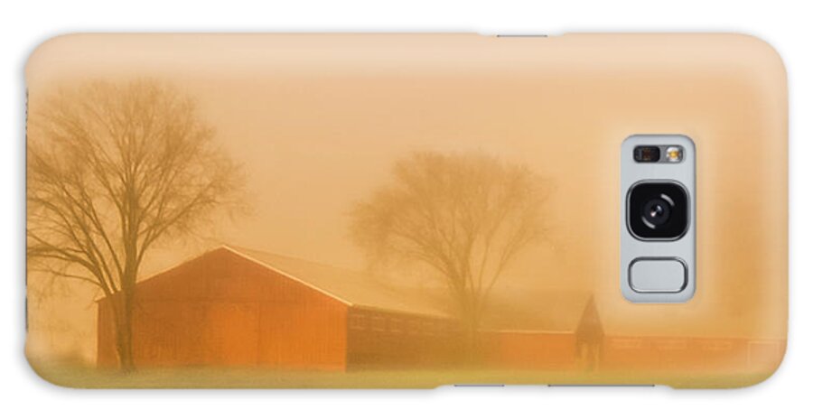 Landscape Galaxy Case featuring the photograph Farm Fog by Jim Carlen