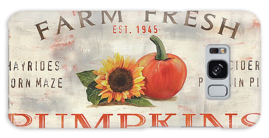 Farm Galaxy Case featuring the painting Farm Fresh Pumpkins 1 by Debbie DeWitt