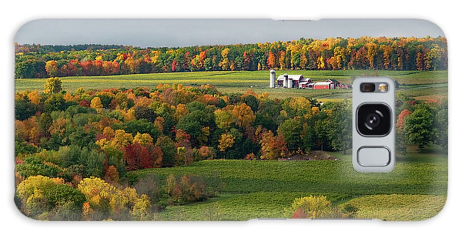 Farm Galaxy Case featuring the photograph Farmhouse Among the Autumn Colors by Nicole Lloyd
