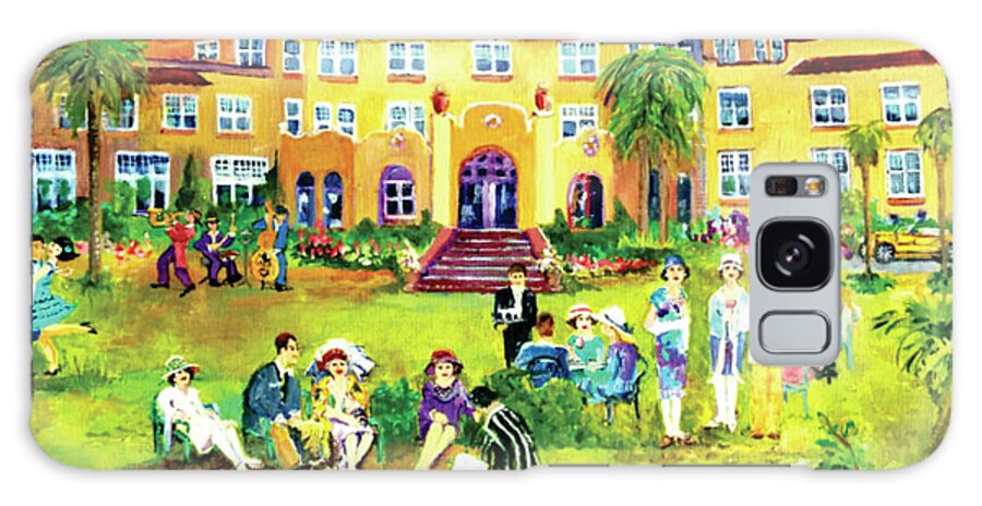 Fenway Hotel Galaxy Case featuring the painting Fenway Garden Party, 1926 by Linda Kegley