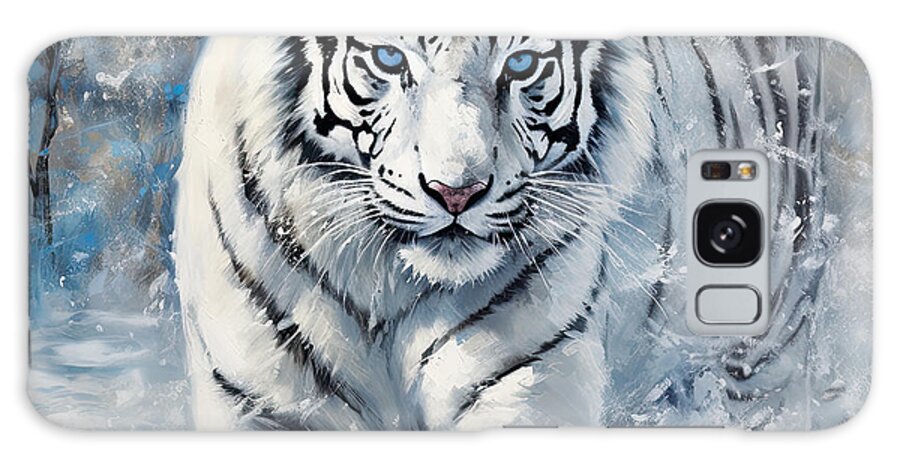 Tiger Galaxy Case featuring the photograph Ferocious Beauty - White Tiger Art by Lourry Legarde