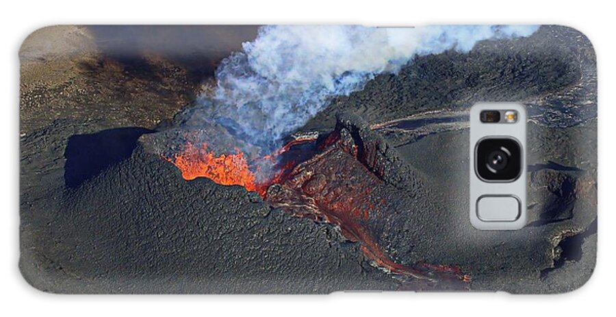 Volcano Galaxy Case featuring the photograph Fire from the air #1 by Christopher Mathews
