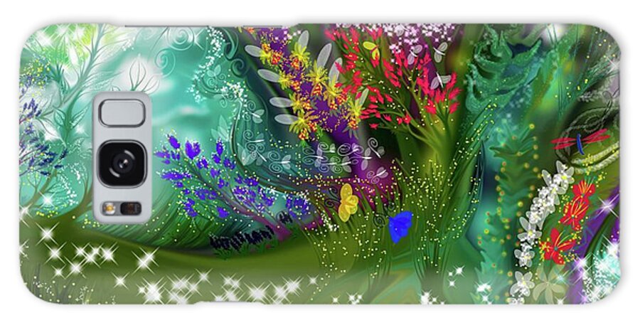 Wall Art Galaxy Case featuring the digital art Firefly forest by Cepiatone Fine Art Callie E Austin