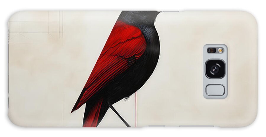 Cardinal Galaxy Case featuring the painting Fire's Edge by Lourry Legarde