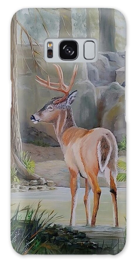 Deer Galaxy Case featuring the painting Forrest Deer by Connie Rish