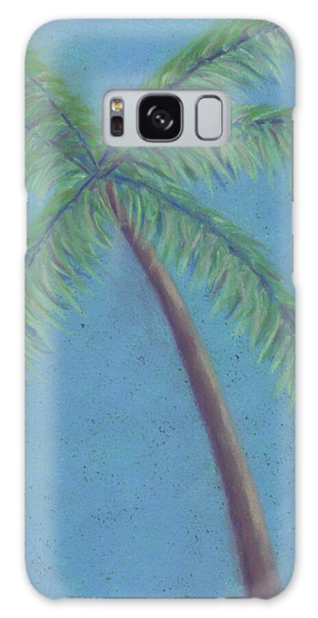 Palm Tree Galaxy Case featuring the pastel First Palm Tree by Anne Katzeff