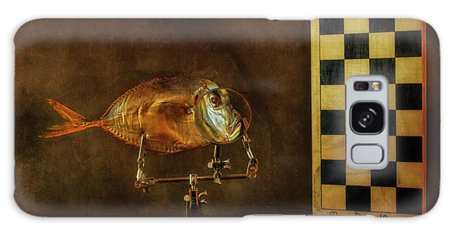 Still Life Galaxy Case featuring the photograph Fish and chess by Valentin Ivantsov