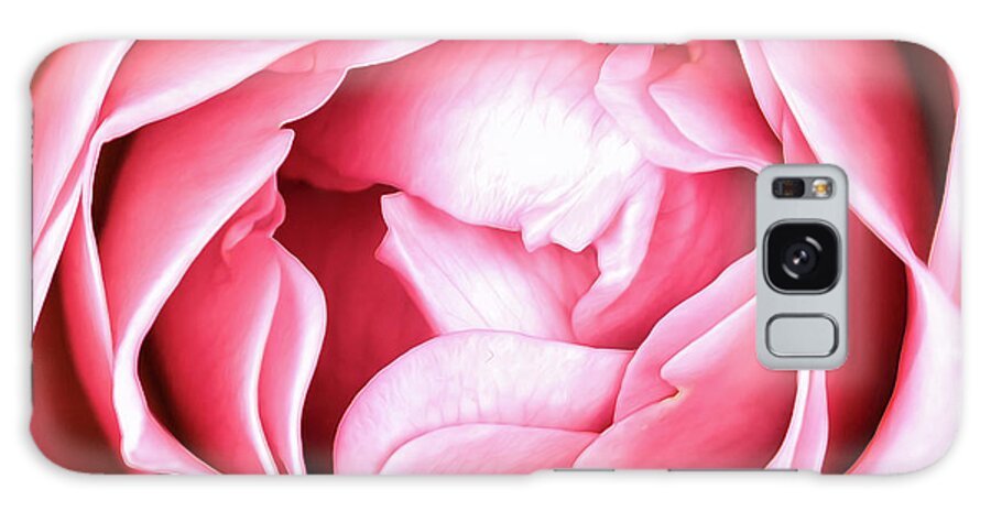 Rose Galaxy Case featuring the photograph Flesh Of A Rose - Pink by Bill and Linda Tiepelman