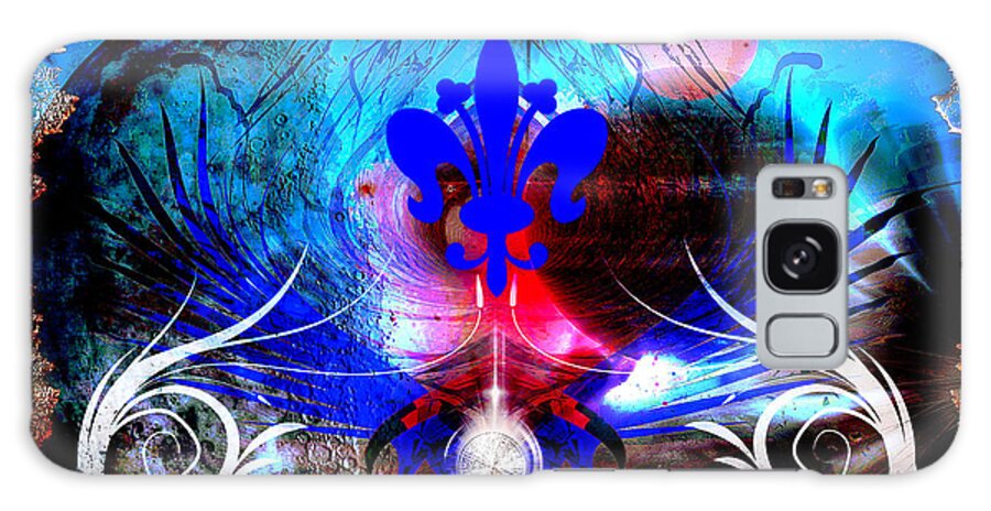 Fleur De Lis Galaxy Case featuring the digital art Fleur De Lis by Michael Damiani