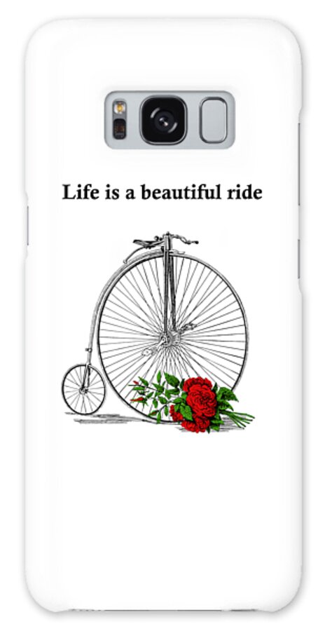Life Is Galaxy Case featuring the digital art Floral Bicycle by Madame Memento