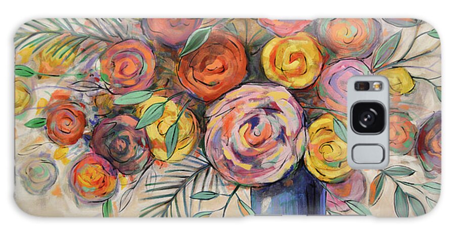 Flower Art Galaxy Case featuring the painting Floral Fantasy by Amy Giacomelli