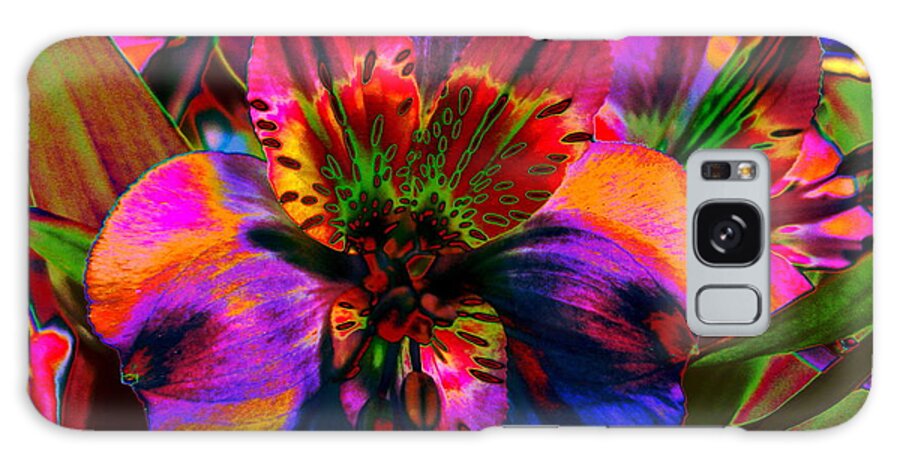 Flower Galaxy Case featuring the digital art Floral Festival by Larry Beat