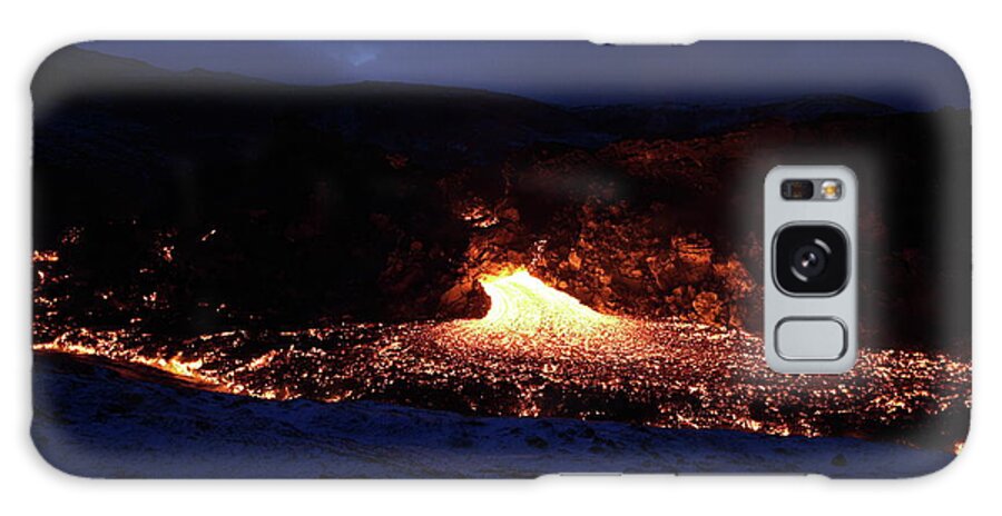 Volcano Galaxy Case featuring the photograph Flow of fire by Christopher Mathews